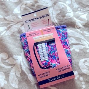 New Simply Southern Flowered Iced & Frozen Drink Sleeve / Sock